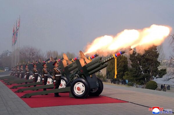 Церемонија дочека белоруског председника Александра Лукашенка у Пјонгјангу. - Sputnik Србија