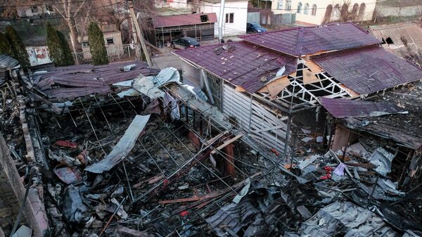 Posledice napada dronova na restoran u Horliju u Hersonskoj oblasti - Sputnik Srbija