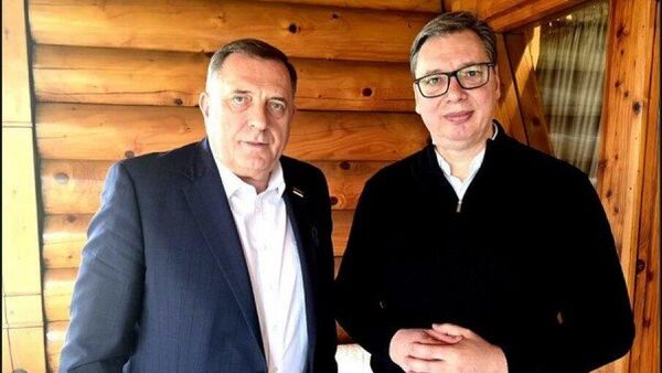 Aleksandar Vučić i Milorad Dodik - Sputnik Srbija