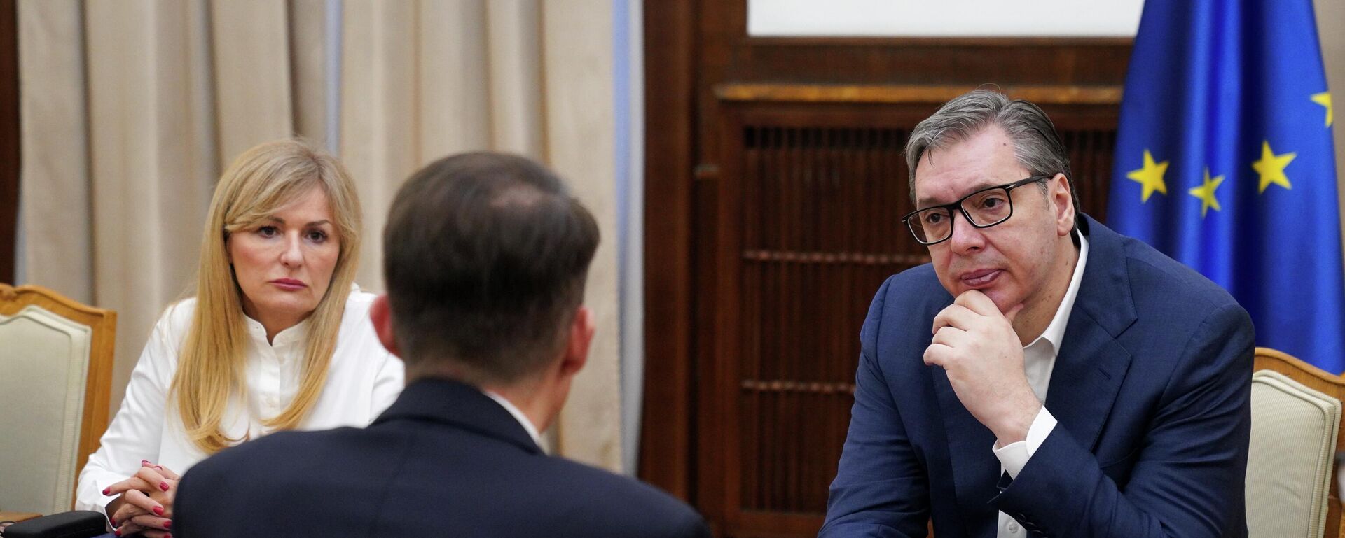 Балинт Пастор на консултацијама код Александра Вучића - Sputnik Србија, 1920, 03.04.2026