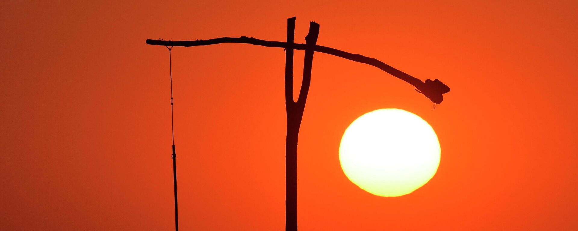 Zalazak sunca u mađarskoj stepi Hortobađi, 220 km istočno od Budimpešte - Sputnik Srbija, 1920, 06.04.2026