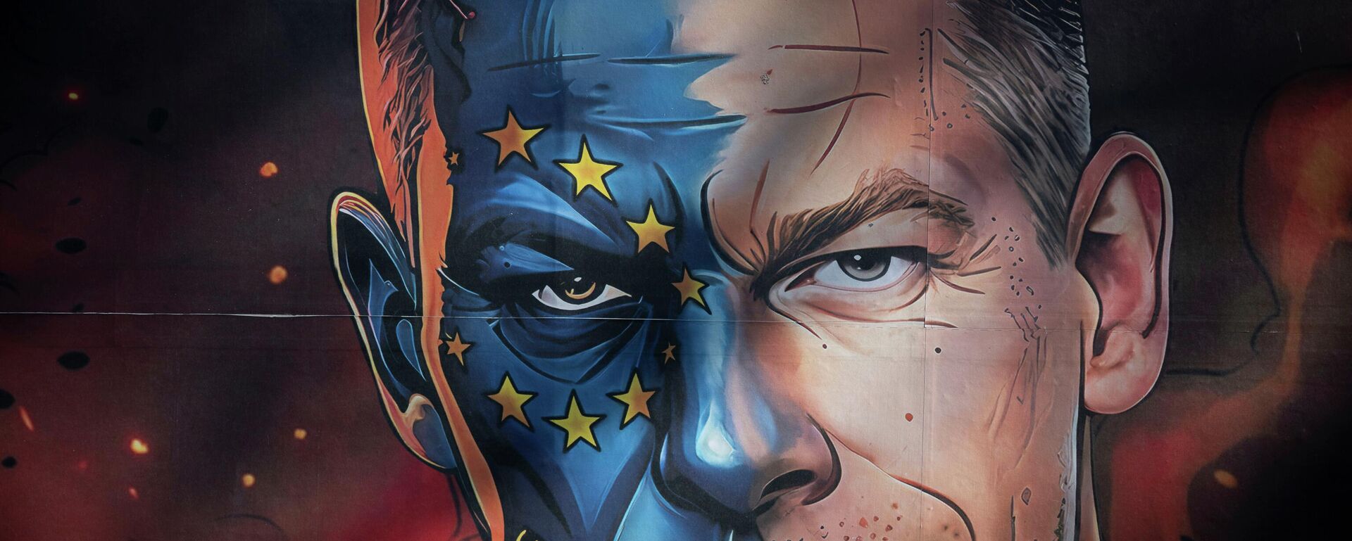 Петер Мађар на постеру током кампање за изборе у Мађарској - Sputnik Србија, 1920, 09.04.2026