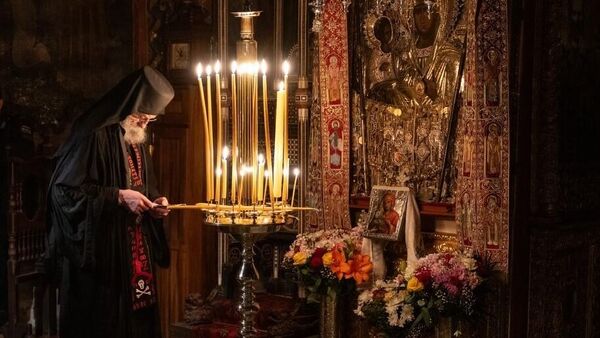 Ikona Presvete Bogorodice Trojeručice, zaštitnica Svetog manastira Hilandara - Sputnik Srbija