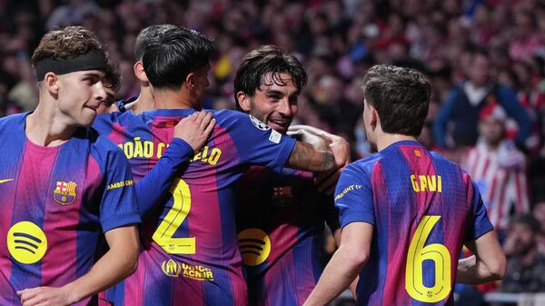 Фудбалери Барселоне - Sputnik Србија