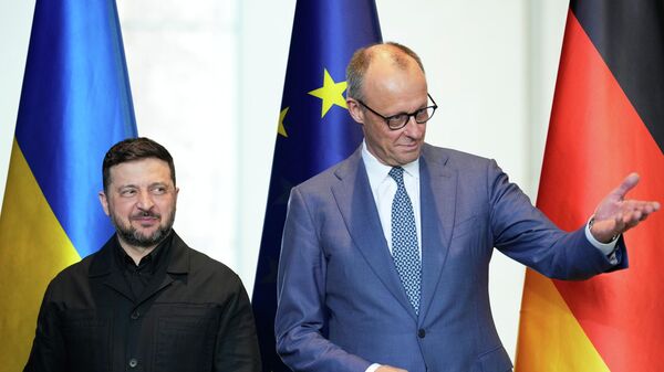 Vladimir Zelenski i Fridrih Merc - Sputnik Srbija