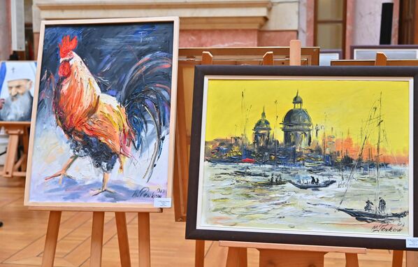 Поставку чине више од 50 слика које су осликали у највећем броју људи трећег доба. - Sputnik Србија