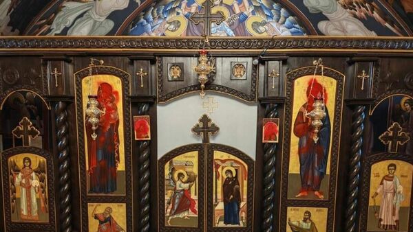  Штета на олтарским иконама одмах је санирана - Sputnik Србија