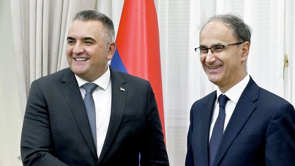 Премијер Србије Ђуро Мацут и премијер Републике Српске Саво Минић - Sputnik Србија