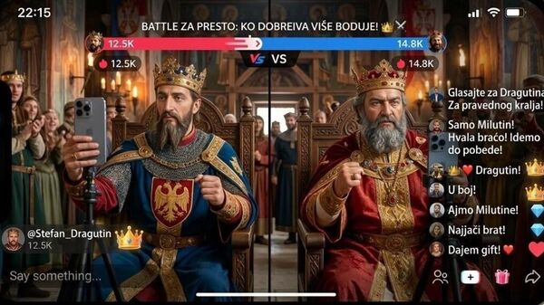 Илустрација борбе за престо између браће Драгутина и Милутина Немањића, један од најзначајнијих и најдужих унутрашњих сукоба у средњовековној Србији - Sputnik Србија