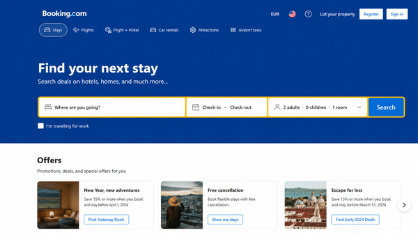 Platforma za planiranje i rezervaciju smeštaja booking.com - Sputnik Srbija