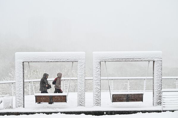 Неколико стабала је пало на линију метроа између станица Партизанскаја и Шчелковскаја. Железнички саобраћај је обустављен. - Sputnik Србија