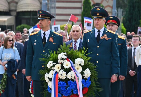 Državna ceremonija povodom obeležavanja 9. maja, Dana pobede nad fašizmom u Drugom svetskom ratu, održana je na Groblju oslobodilaca Beograda - Sputnik Srbija