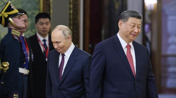 Владимир Путин и Си Ђинпинг  - Sputnik Србија