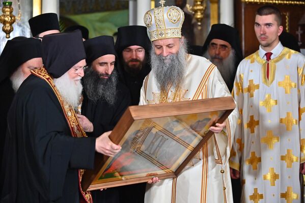 По речима Патријарха, доношење Појаса Богородице представља велику радост и благослов за српски народ  - Sputnik Србија