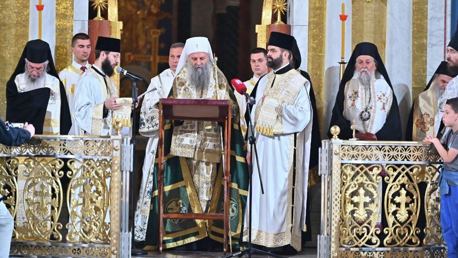 Патријарх држи службу поводом Спасовдана Патријарх држи службу поводом Спасовдана - Sputnik Србија, 1920, 21.05.2026