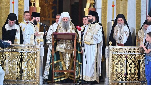 Patrijarh drži službu povodom Spasovdana  - Sputnik Srbija