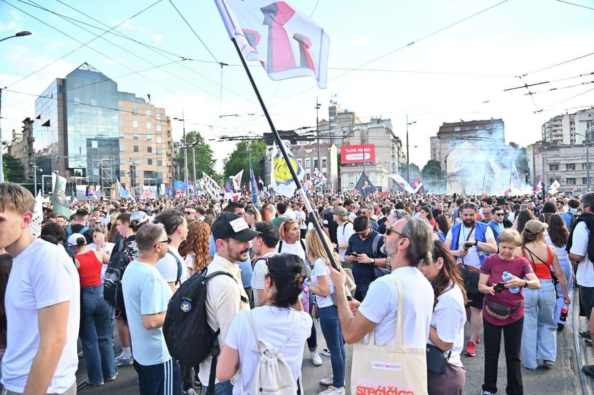 Протест студената у блокади на Славији - Sputnik Србија, 1920, 23.05.2026
