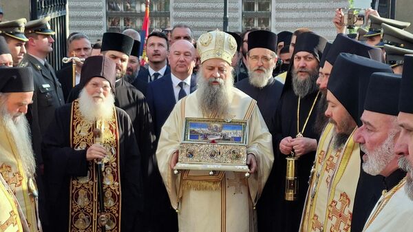 Једна од највећих светиња хришћанског света – Часни појас Пресвете Богородице у српску престоницу је стигла поводом обележавања славе града Београда - Спасовдана   - Sputnik Србија