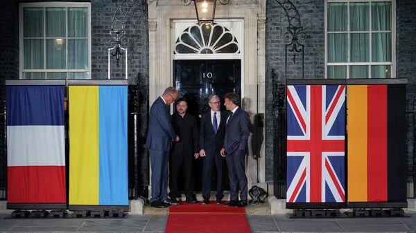 Merc, Zelenski, Starmer i Makron u Londonu - Sputnik Srbija