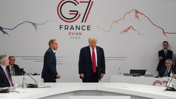 Američki predsednik Donald Tramp na samitu G7. - Sputnik Srbija