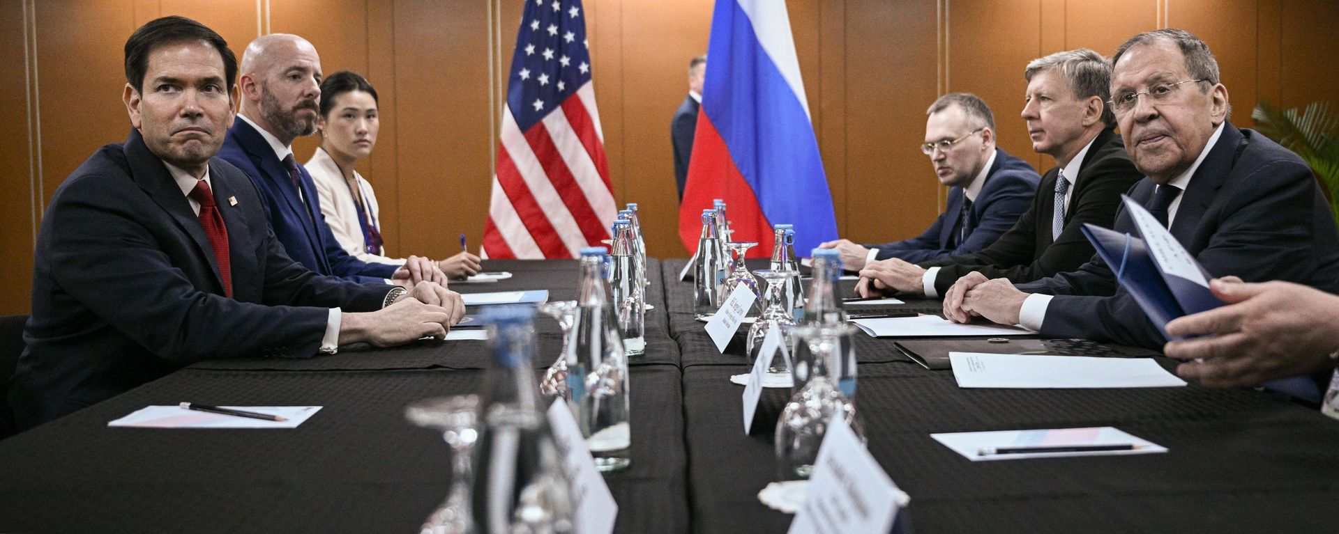 Переговоры госсекретаря США Марко Рубио и главы МИД России Сергея Лаврова Переговоры госсекретаря США Марко Рубио и главы МИД России Сергея Лаврова - Sputnik Србија, 1920, 23.07.2026