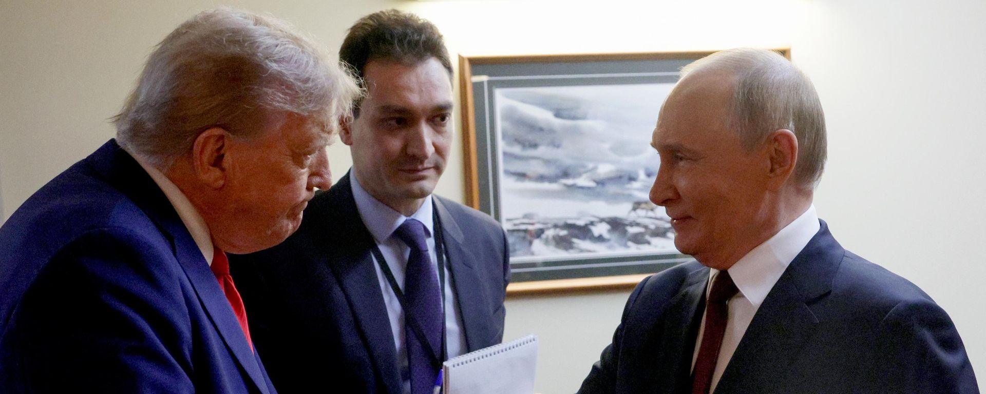 Predsednici SAD i Rusije, Donald Tramp i Vladimir Putin, na samitu u Enkoridžu - Sputnik Srbija, 1920, 06.09.2026