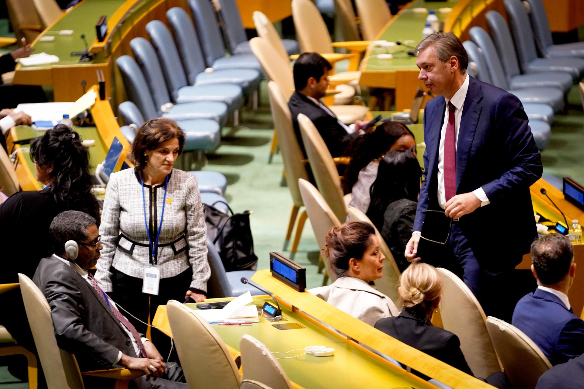 Predsednik Srbije Aleksandar Vučić u UN u Njujorku - Sputnik Srbija, 1920, 23.09.2026