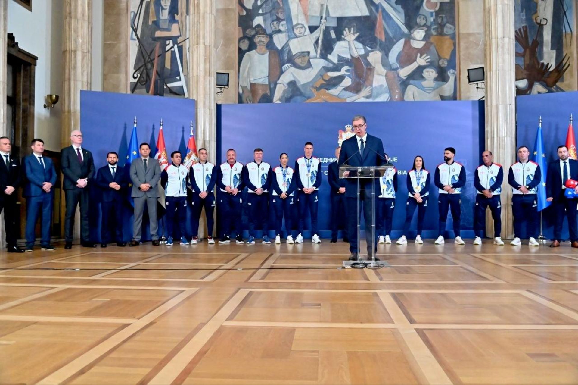Srpski bokseri na prijemu kod Aleksandra Vučića Srpski bokseri na prijemu kod Aleksandra Vučića - Sputnik Srbija, 1920, 27.09.2026