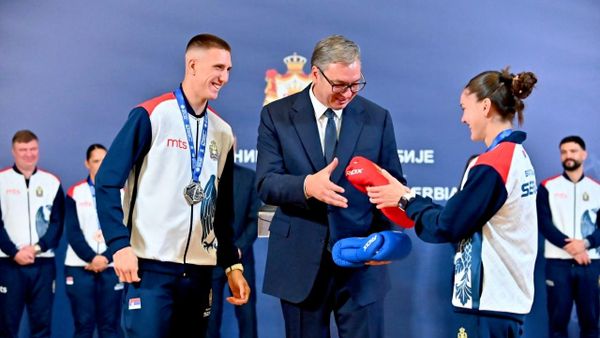 Srpski bokseri na prijemu kod Aleksandra Vučića - Sputnik Srbija