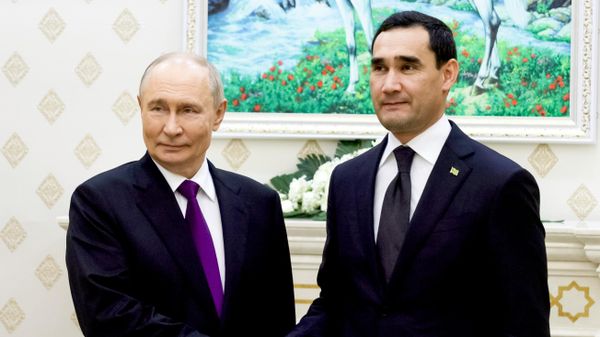 Председници Русије и Туркменистана Владимир Путин и Сердар Бердимухамедов - Sputnik Србија