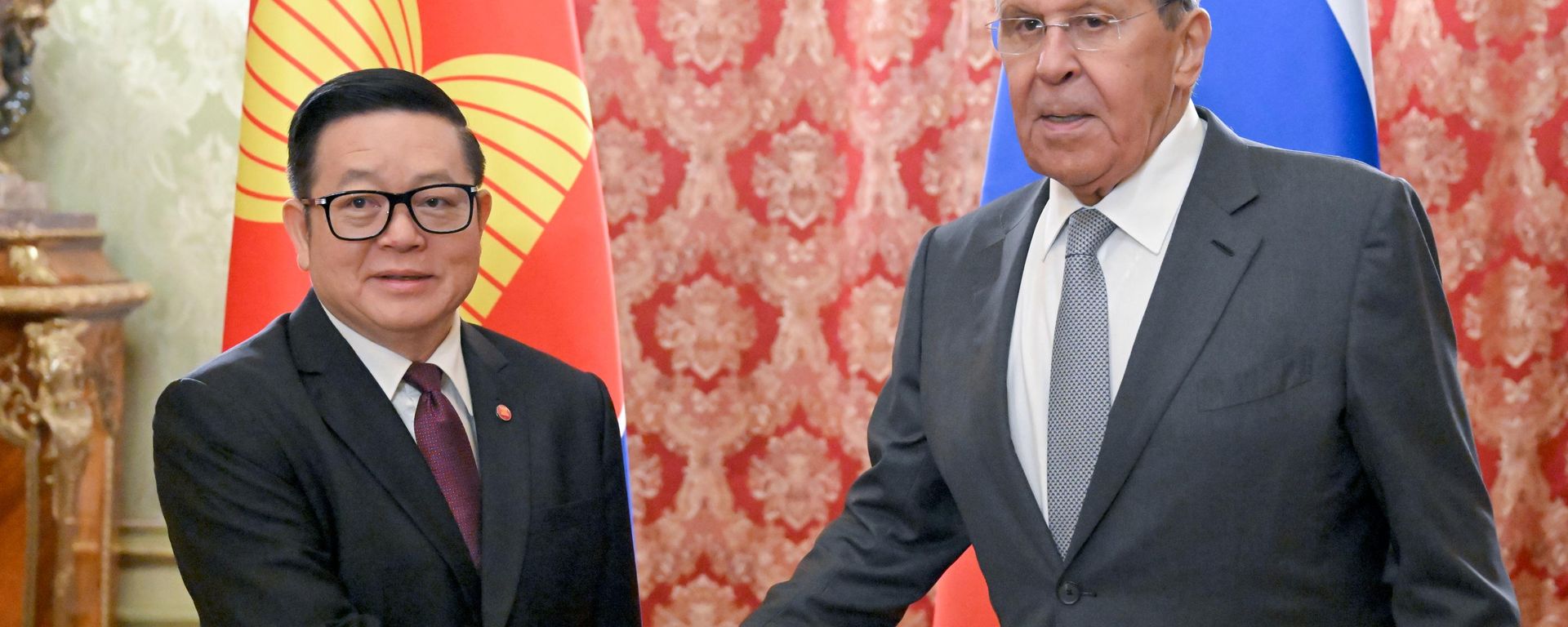 Ministar spoljnih poslova Rusije Sergej Lavrov na sastanku sa generalnim sekretarom organizacije Kao Kim Hornom - Sputnik Srbija, 1920, 13.10.2026
