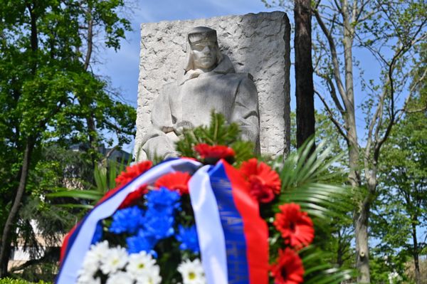 U okviru kompleksa nalazi se i Spomenik crvenoarmejcu, posvećen vojnicima Crvene armije koji su dali svoj život prilikom oslobođenja Beograda 1944. godine. - Sputnik Srbija