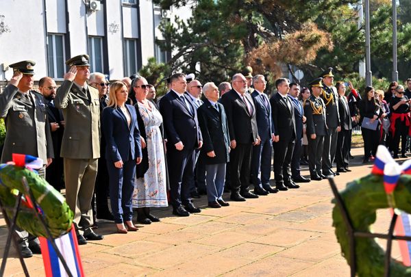 Vence su položili ministarka za rad, zapošljavanje, boračka i socijalna pitanja u tehničkom mandatu Milica Đurđević Stamenkovski, predstavnici ambasada Ruske Federacije, Belorusije, Kazahstana, Azerbejdžana, Jermenije, te Ministarstva odbrane i Vojske Srbije, SUBNORA-a Srbije i Beograda i udruženja građana. - Sputnik Srbija