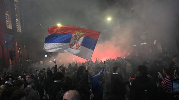 Slavlje pristalica Studentske liste u Beogradu. - Sputnik Srbija