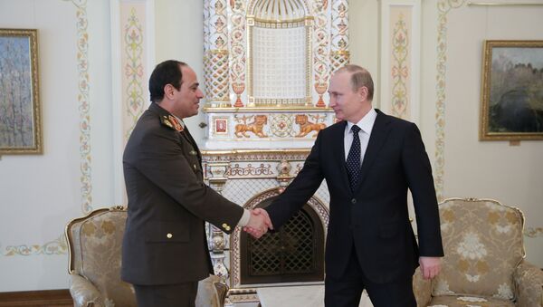 Susret Vladimira Putina i generala Abdel-Fataha al-Sisija - Sputnik Srbija