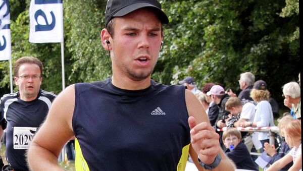 Andreas Lubitz competes at the Airportrun in Hamburg, northern Germany - Sputnik Србија