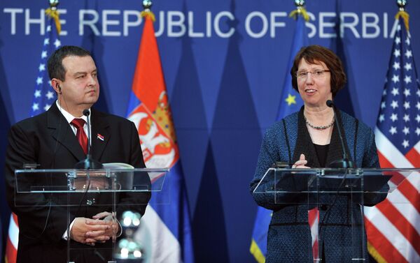 Potpisivanje Briselskog sporazuma, ali i njegova implementacija, bio je jedan od uslova za dobijanje datuma za početak pregovora Srbije Potpisivanje Briselskog sporazuma, ali i njegova implementacija, bio je jedan od uslova za dobijanje datuma za početak pregovora Srbije - Sputnik Srbija