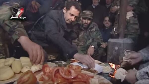 Sirijska vojska i predsednik Bašar Al Asad - Sputnik Srbija