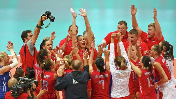 Одбојкашице Русије славе улазак у финале Европског првенства - Sputnik Србија