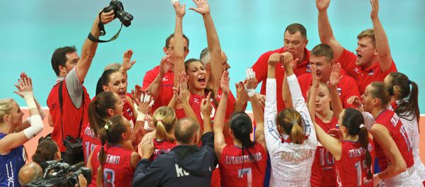 Одбојкашице Русије славе улазак у финале Европског првенства - Sputnik Србија