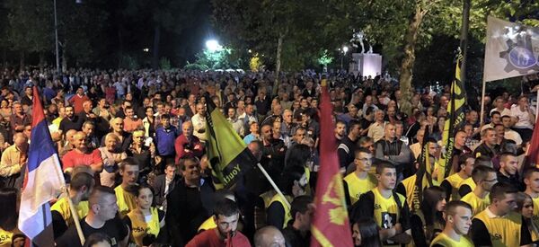 Протест опозиције у центру Подгорице Протест опозиције у центру Подгорице - Sputnik Србија