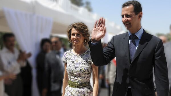 Башар ел Асад и његова жена Асма - Sputnik Србија