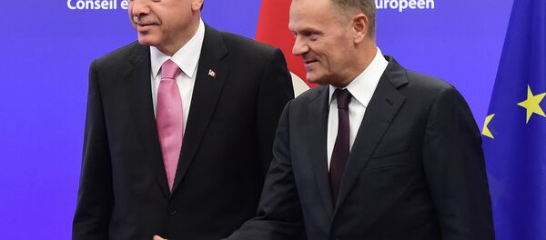 Реџеп Тајип Ердоган и Доналд Туск - Sputnik Србија