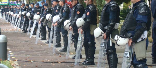 Црногорска полиција на протесту - Sputnik Србија