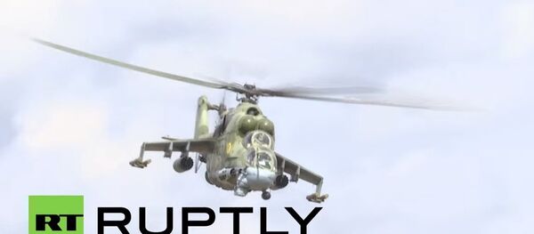 Mil Mi-24 attack helicopters guard Russia's main Syrian Air Base - Sputnik Србија