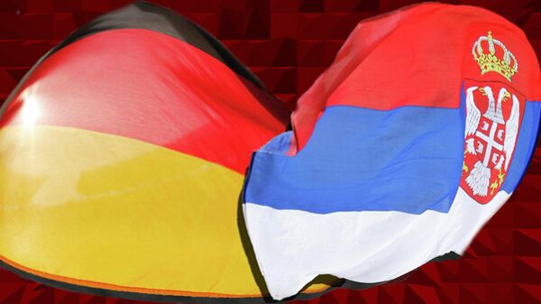 Zastave Nemačke i Srbije - Sputnik Srbija