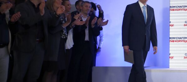 Александар Вучић на дан избора 16. марта 2014. године Александар Вучић на дан избора 16. марта 2014. године - Sputnik Србија