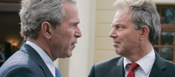 Džordž Buš mlađi i Toni Bler - Sputnik Srbija
