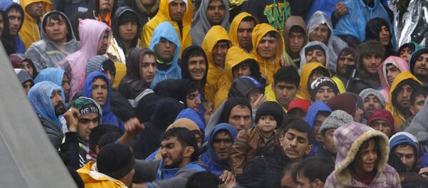 Избеглице на хрватско-српској граници у близини села Бабска Избеглице на хрватско-српској граници у близини села Бабска - Sputnik Србија