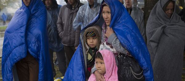 Sirijske izbeglice u Hrvatskoj, dana 19.10.2015. godine - Sputnik Srbija